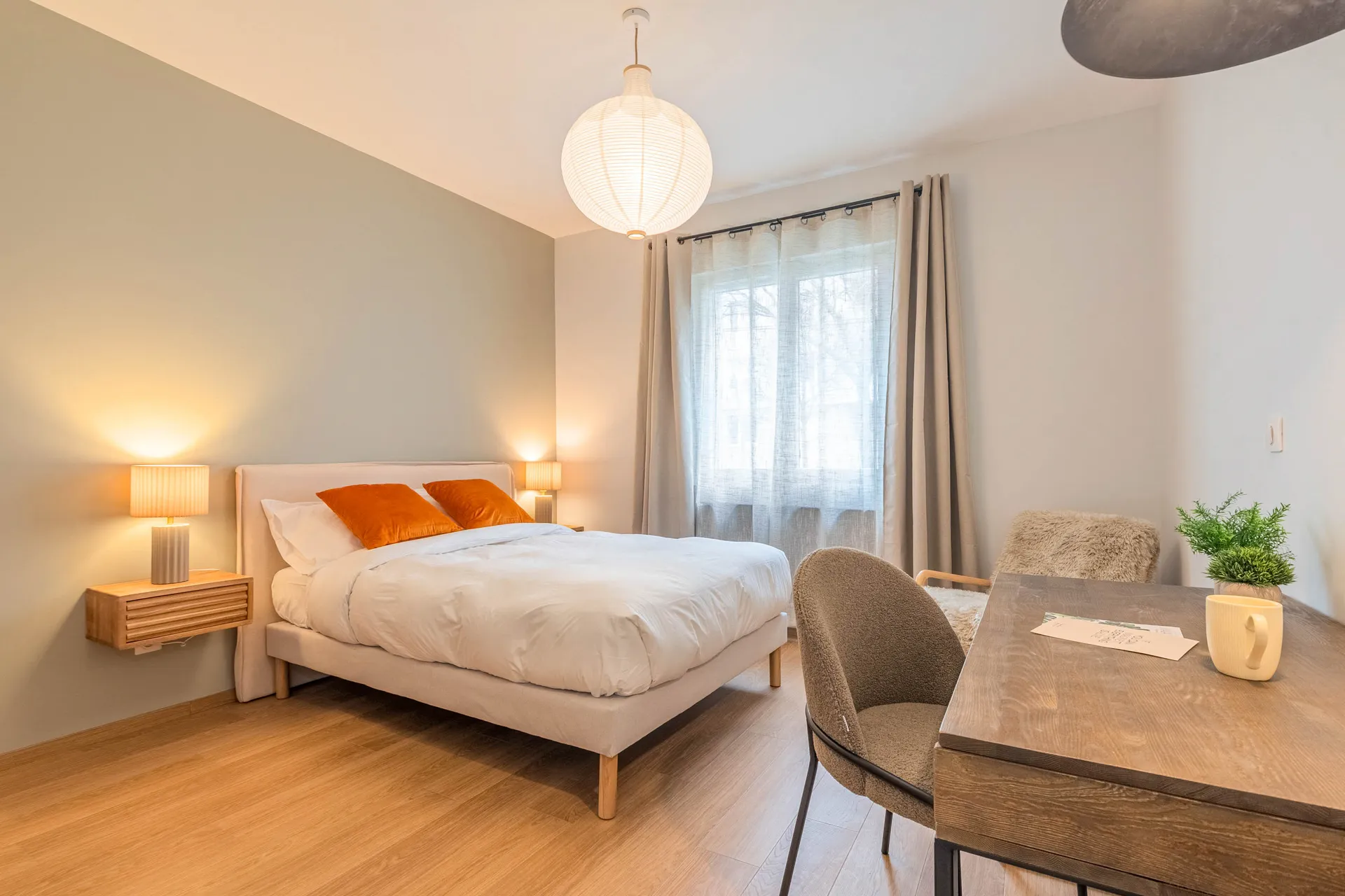 Chambre avec salle de bain privative — chambre meublée à Le Lodge coliving Annemasse, Grand Genève